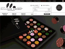 Tablet Screenshot of guillaumevincentchocolatier.com